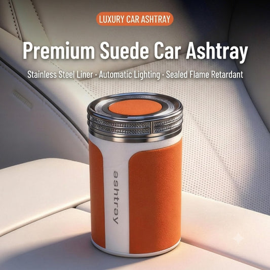 Premium Ceramic Car Ashtray – Elegant & Portable Minimalist Design