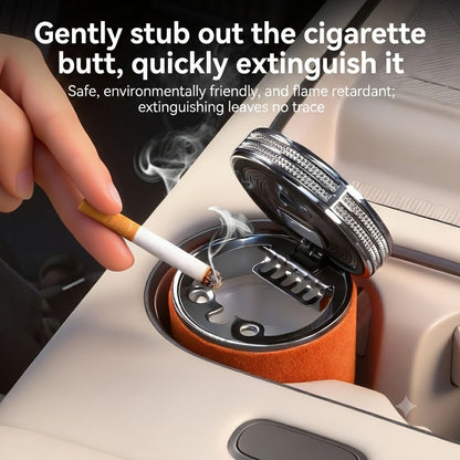 Premium Ceramic Car Ashtray – Elegant & Portable Minimalist Design