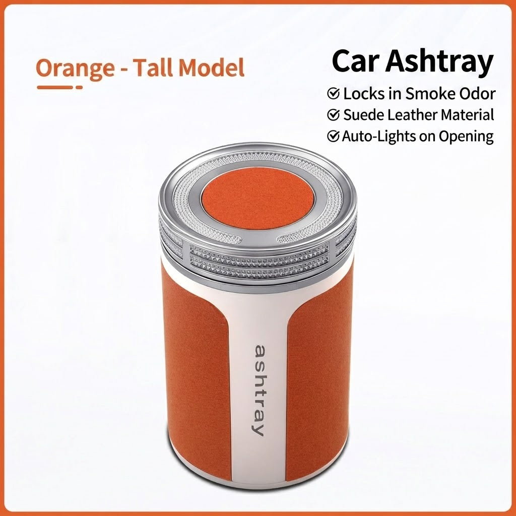 Premium Ceramic Car Ashtray – Elegant & Portable Minimalist Design