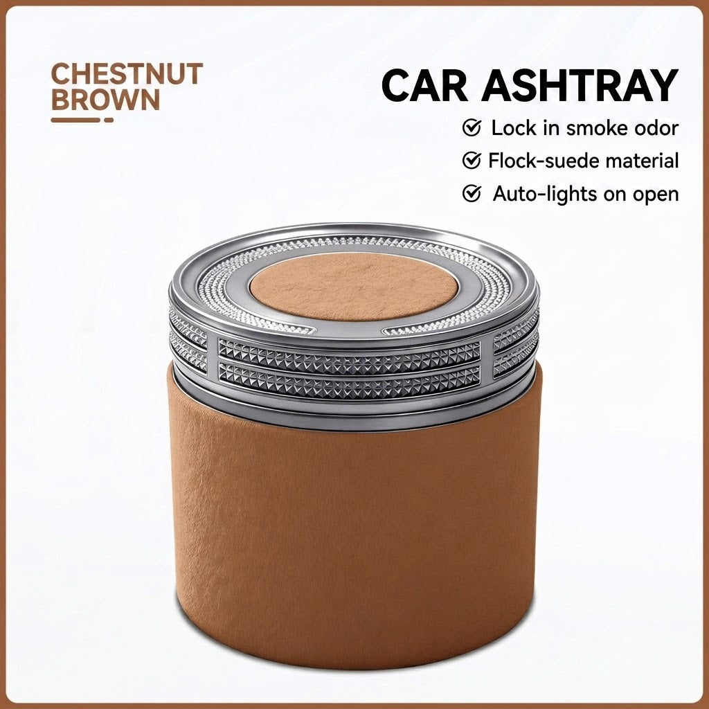 Premium Ceramic Car Ashtray – Elegant & Portable Minimalist Design