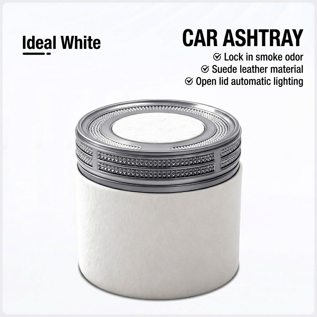 Premium Ceramic Car Ashtray – Elegant & Portable Minimalist Design