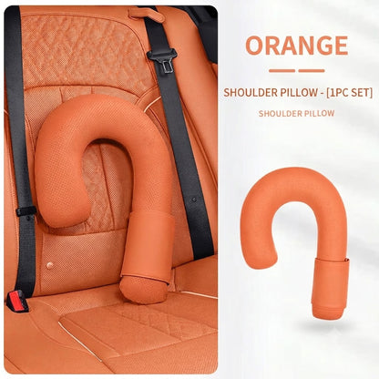 Premium Leather Car Shoulder Pad - Minimalist Comfort (Universal Fit)