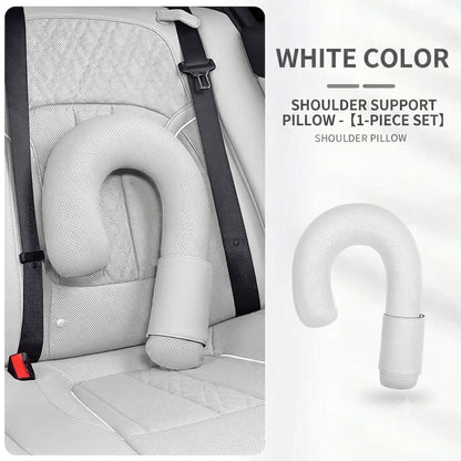 Premium Leather Car Shoulder Pad - Minimalist Comfort (Universal Fit)