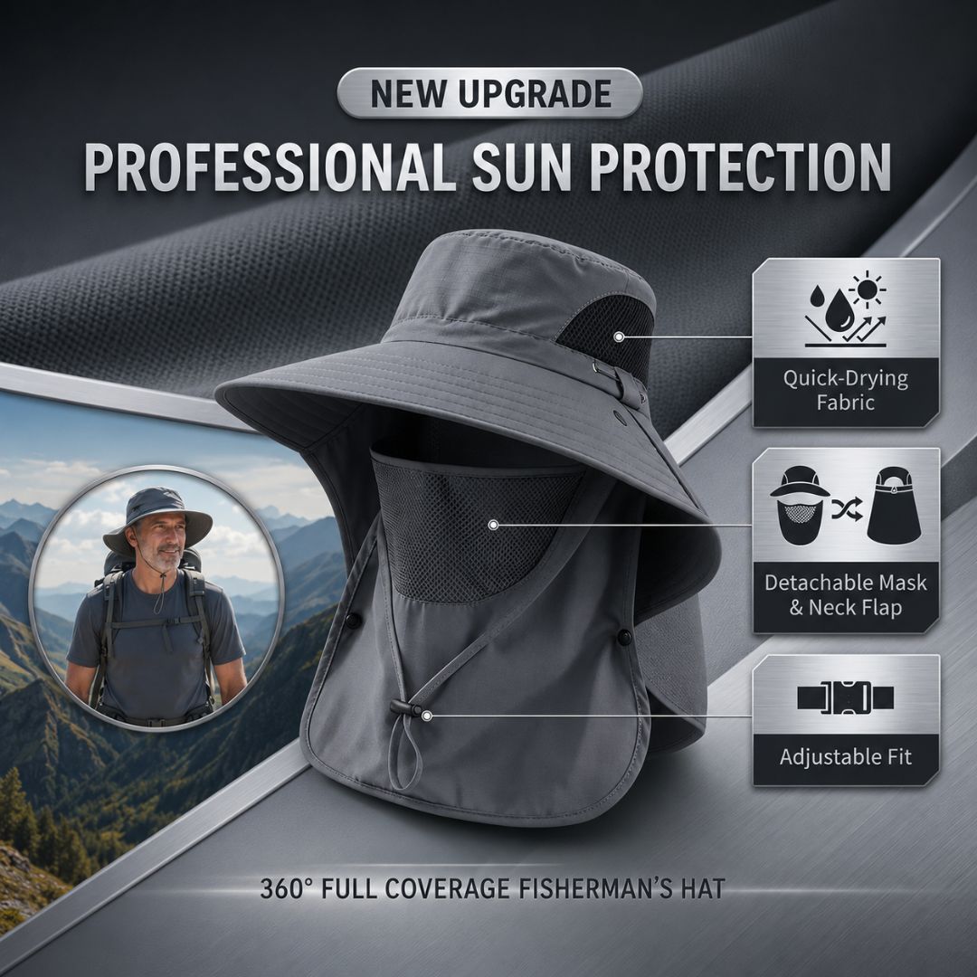 ☀️ SUMMER SALE 50% OFF 🔥 UPF 50+ Sun Protection Hat With Full Face & Neck Coverage