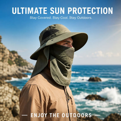 ☀️ SUMMER SALE 50% OFF 🔥 UPF 50+ Sun Protection Hat With Full Face & Neck Coverage