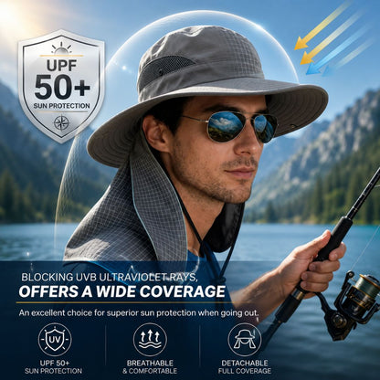 ☀️ SUMMER SALE 50% OFF 🔥 UPF 50+ Sun Protection Hat With Full Face & Neck Coverage