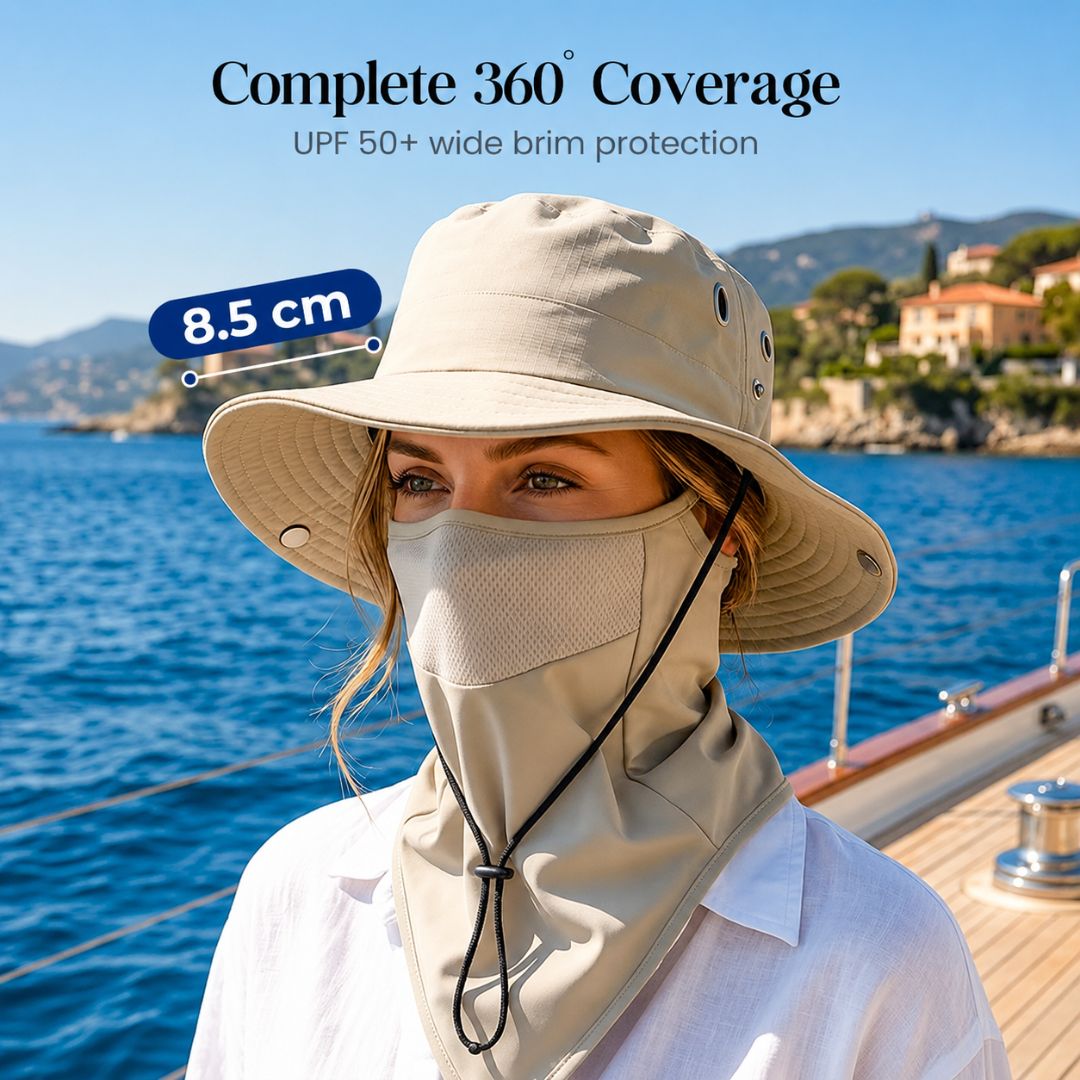 ☀️ SUMMER SALE 50% OFF 🔥 UPF 50+ Sun Protection Hat With Full Face & Neck Coverage