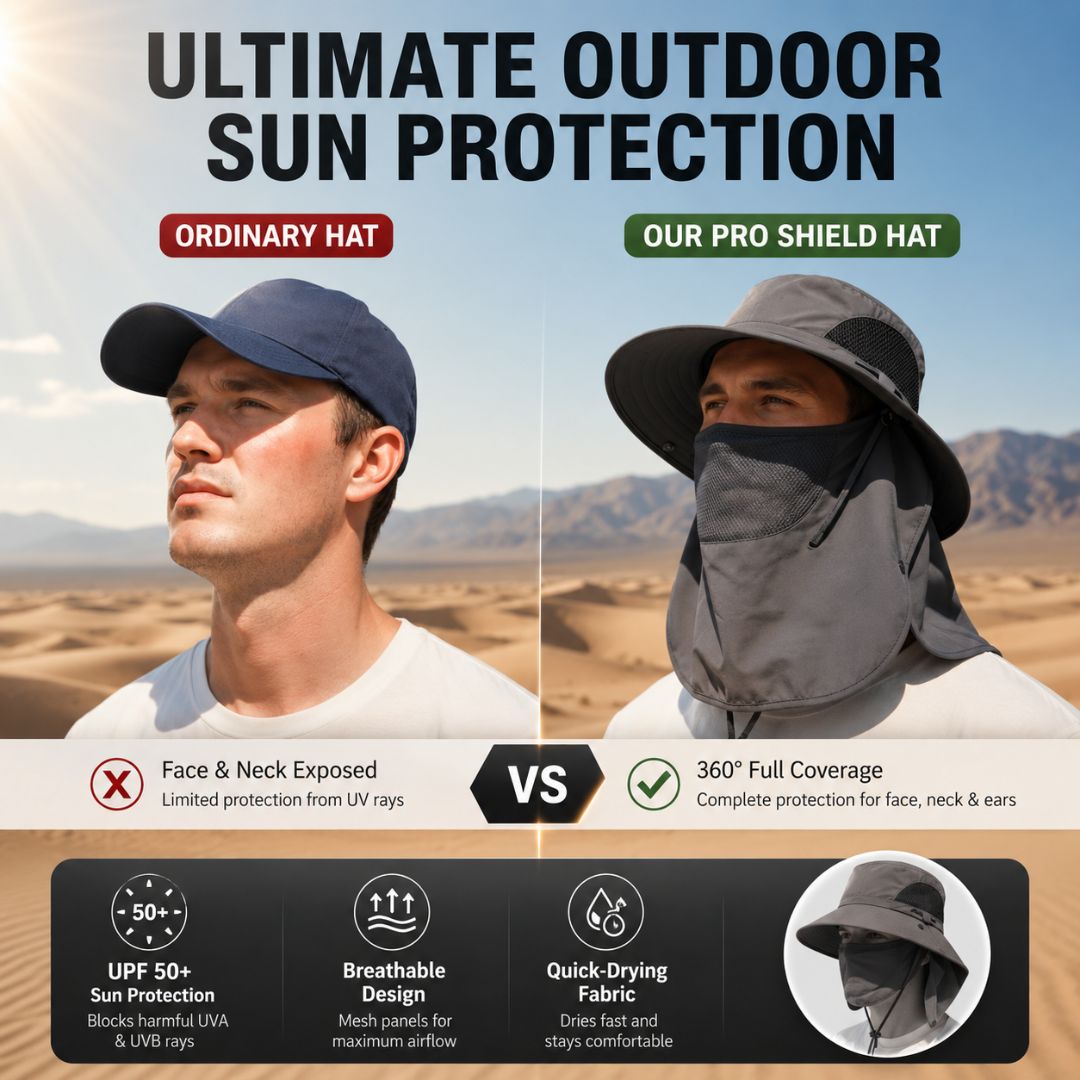 ☀️ SUMMER SALE 50% OFF 🔥 UPF 50+ Sun Protection Hat With Full Face & Neck Coverage