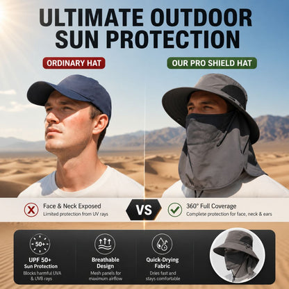 ☀️ SUMMER SALE 50% OFF 🔥 UPF 50+ Sun Protection Hat With Full Face & Neck Coverage